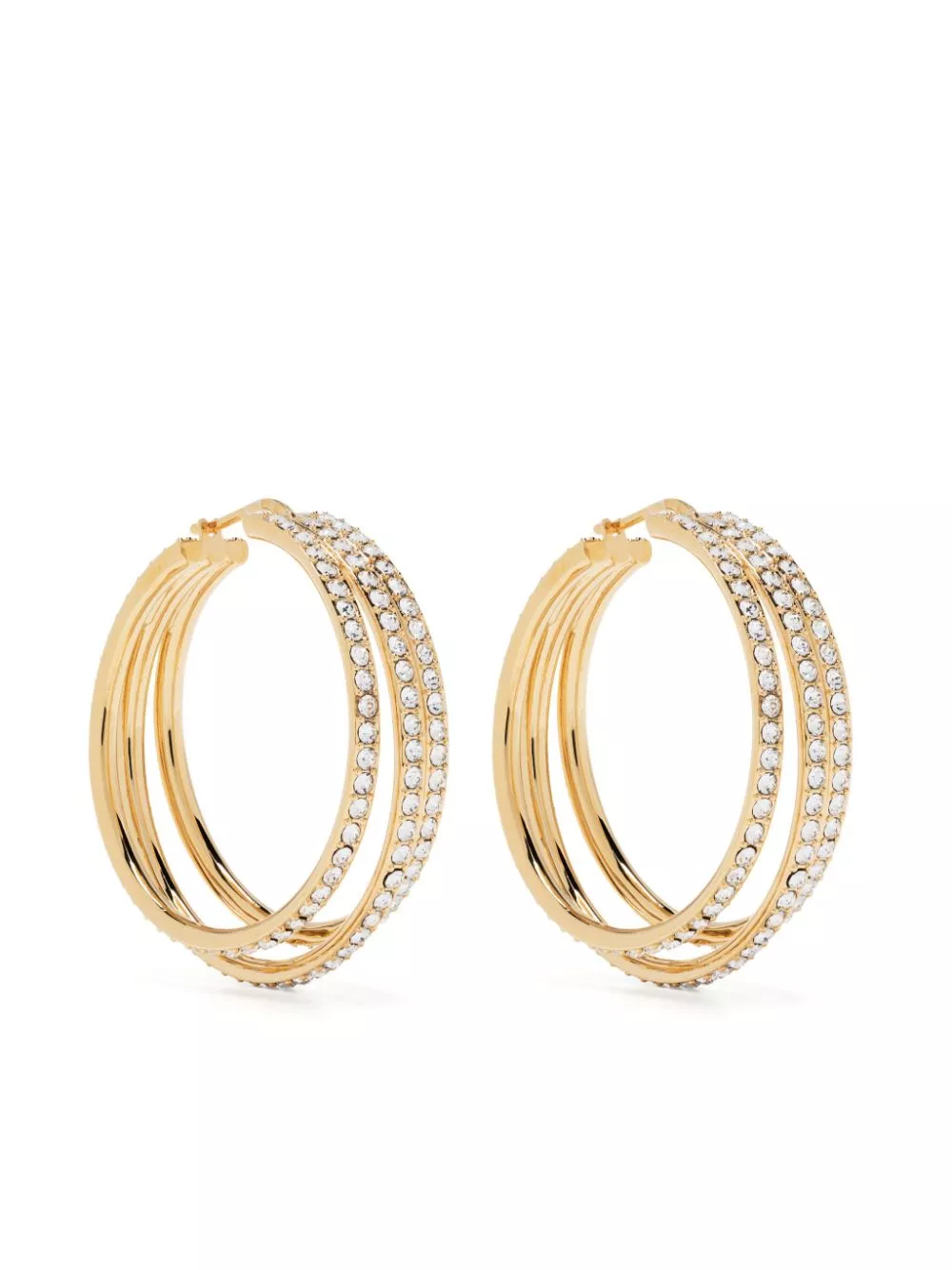 Amina Muaddi Vittoria crystal-embellished hoop earrings Women 0116