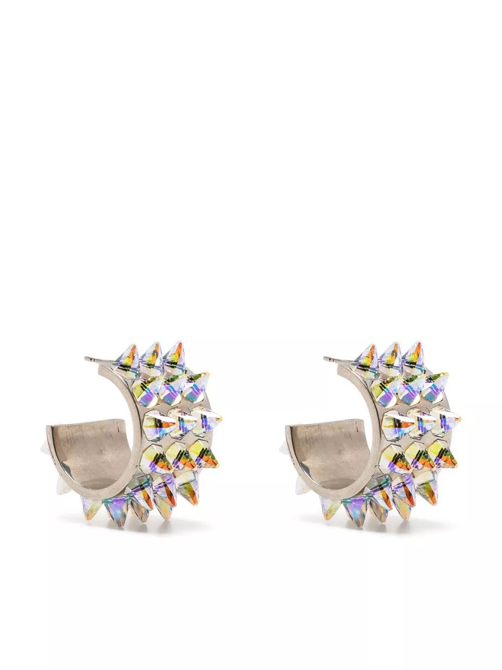 Amina Muaddi Karma spiked hoop earrings Women 0123