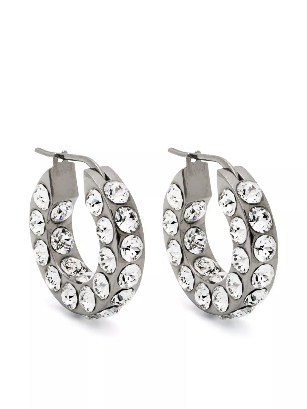 Amina Muaddi Jahleel crystal-embellished hoop earrings Women 0123