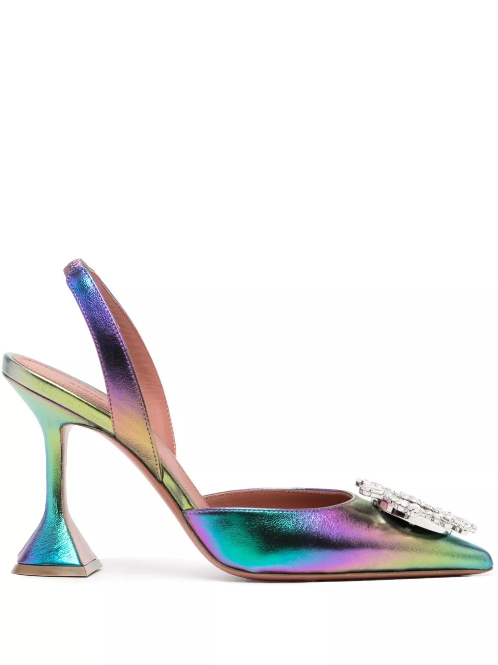 Amina Muaddi Begum Sling 90mm iridescent pumps Women 0120