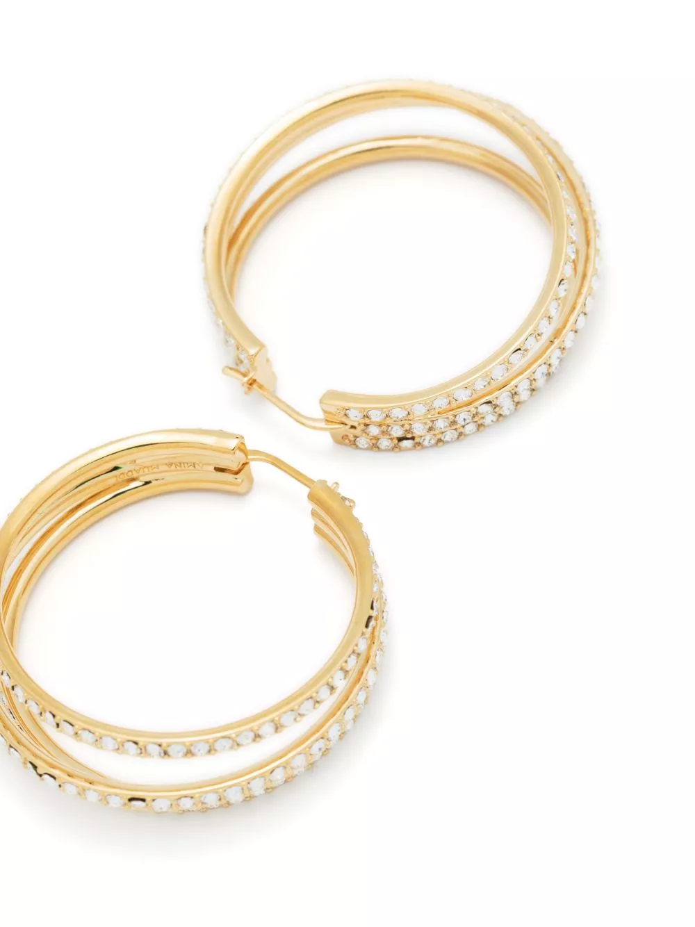 Cheap Amina Muaddi Vittoria crystal-embellished hoop earrings Women 0123