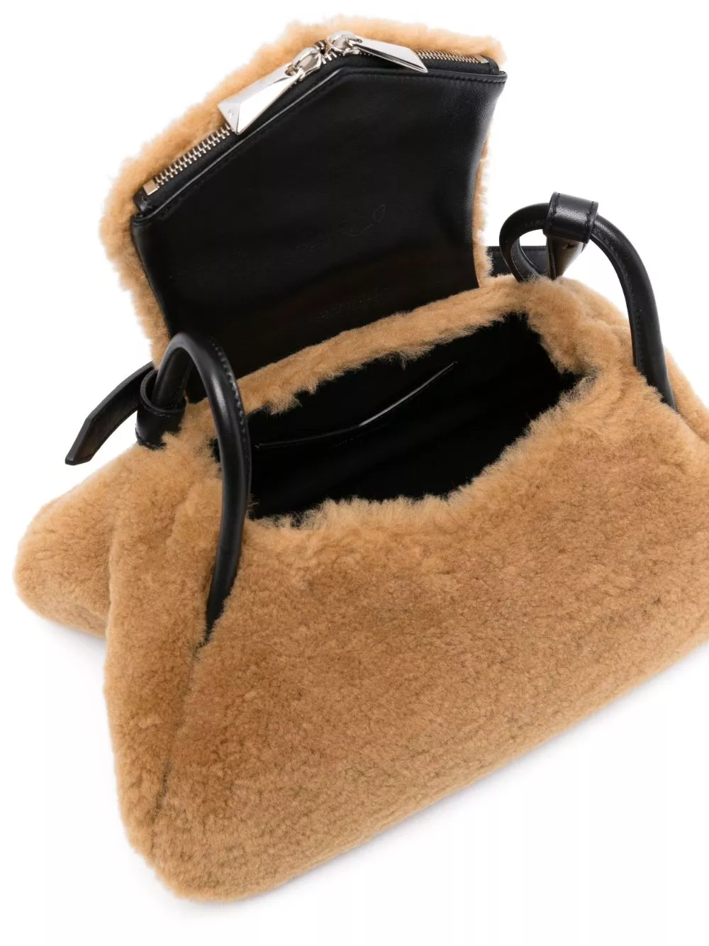 Affordable Amina Muaddi Gemini shearling shoulder bag Women 0128