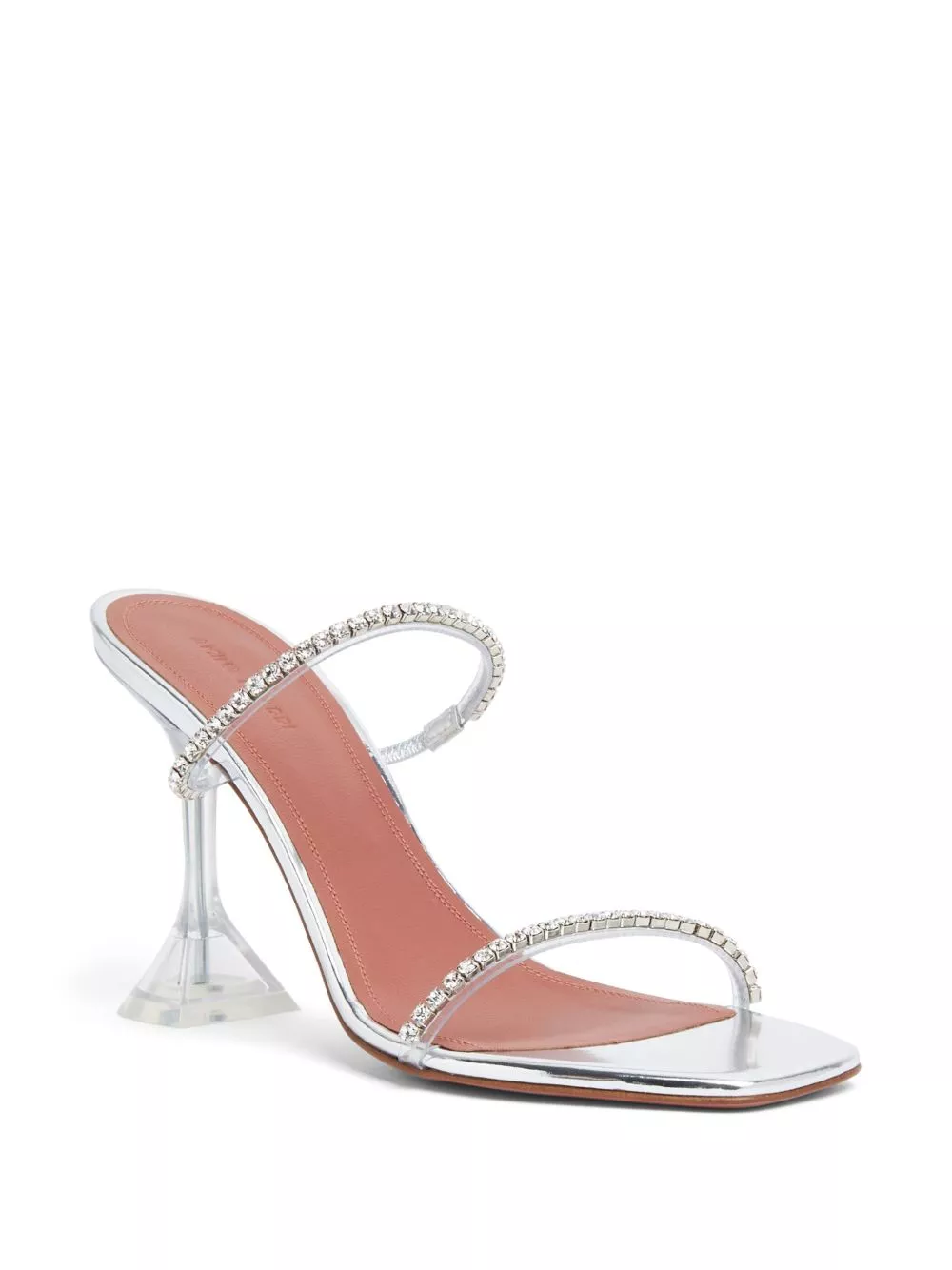 Affordable Amina Muaddi Gilda 95mm clear heel sandals Women 0127