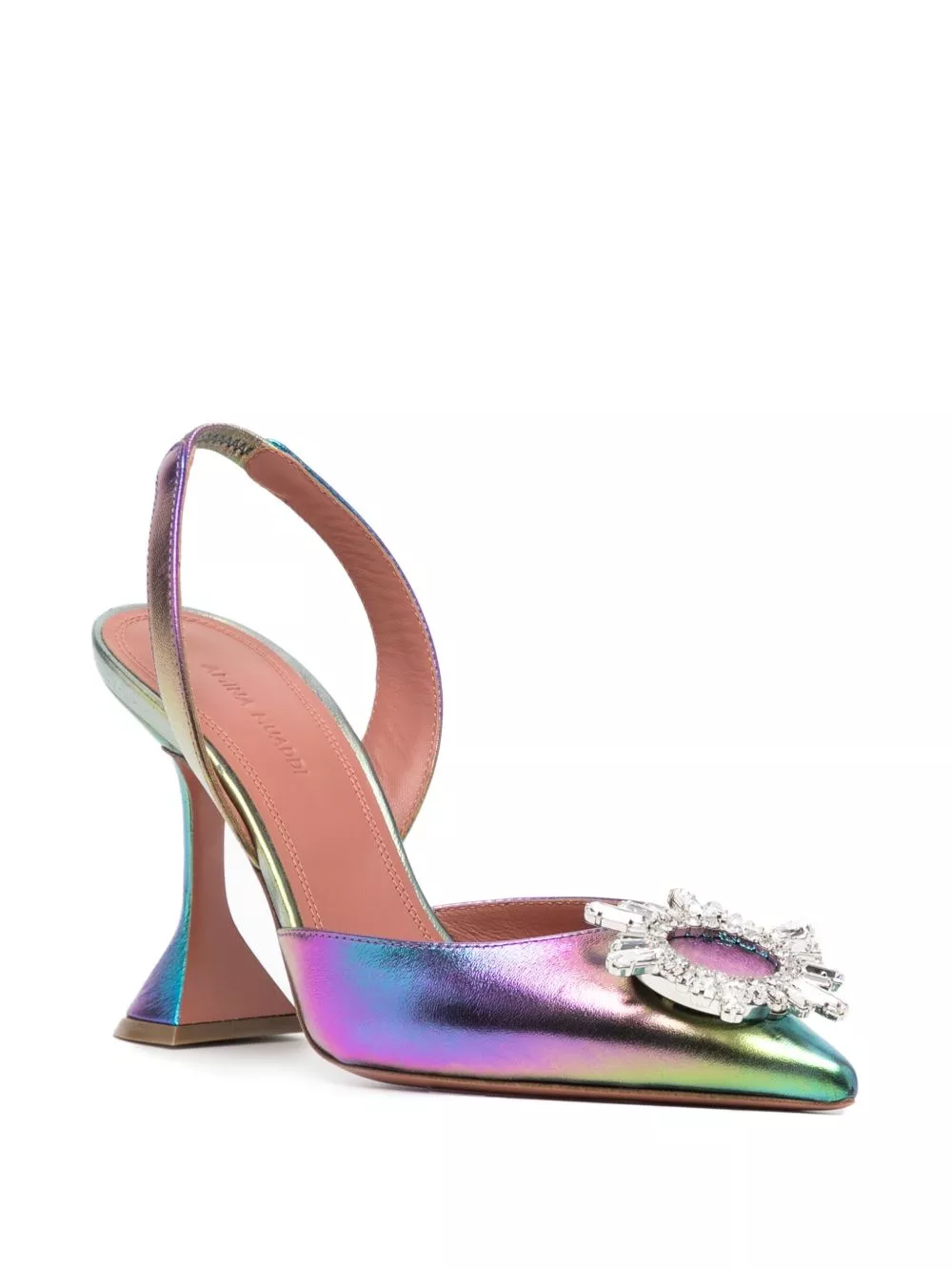 Cheap Amina Muaddi Begum Sling 90mm iridescent pumps Women 0120