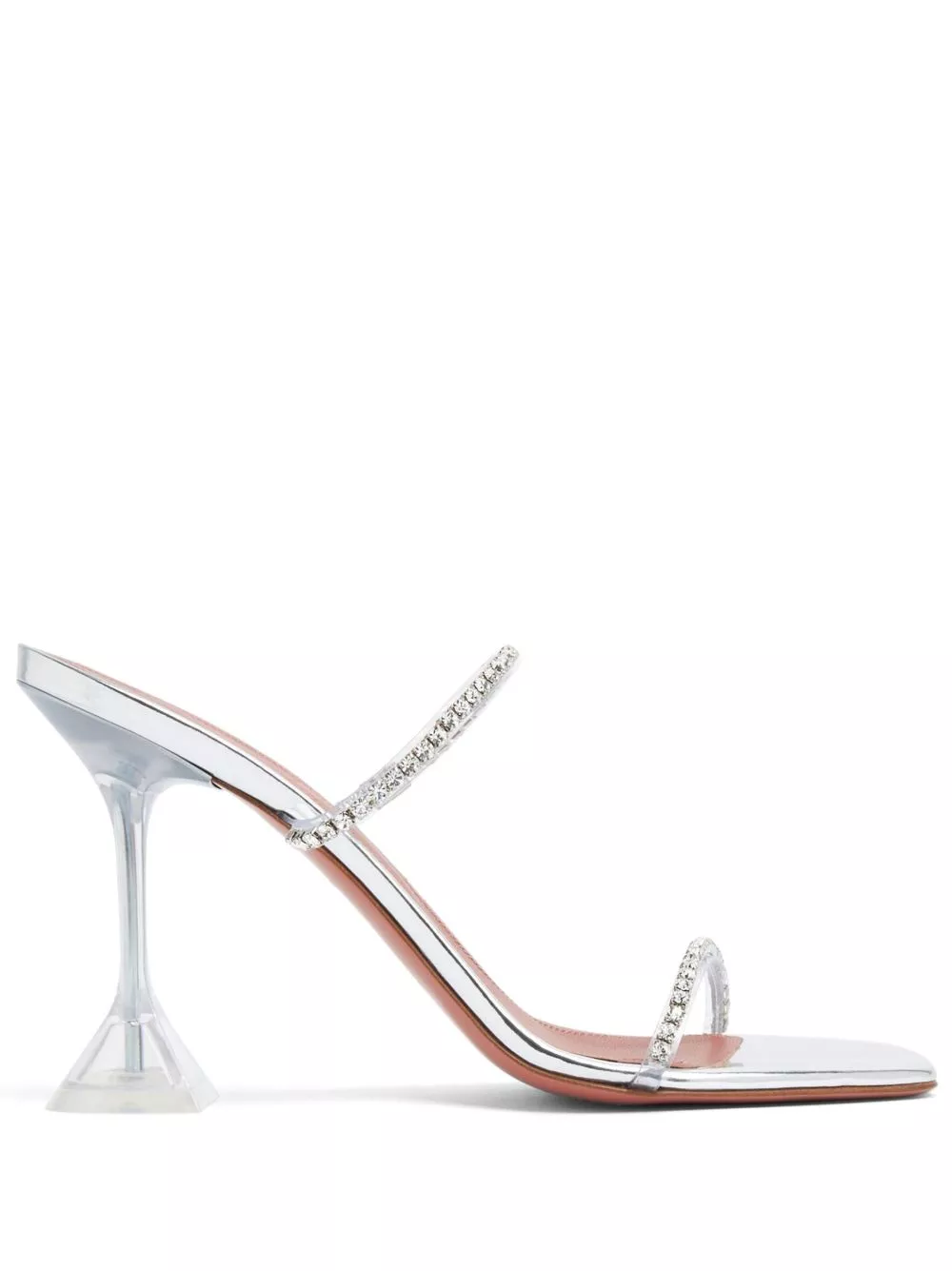 Amina Muaddi Gilda 95mm clear heel sandals Women 0127