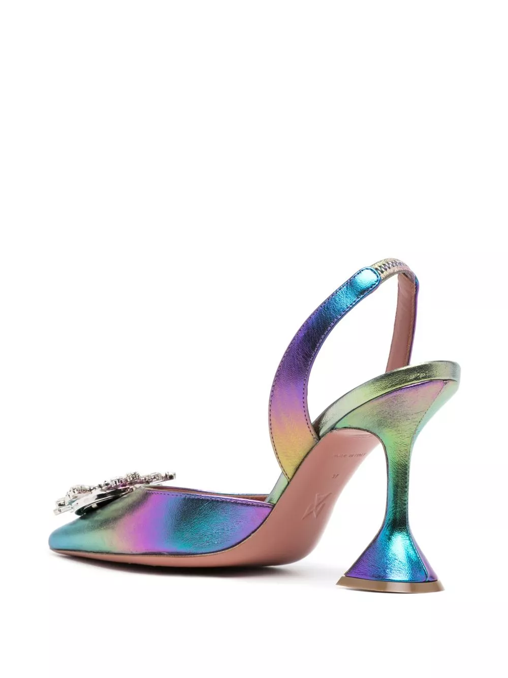 Cheap Amina Muaddi Begum Sling 90mm iridescent pumps Women 0120