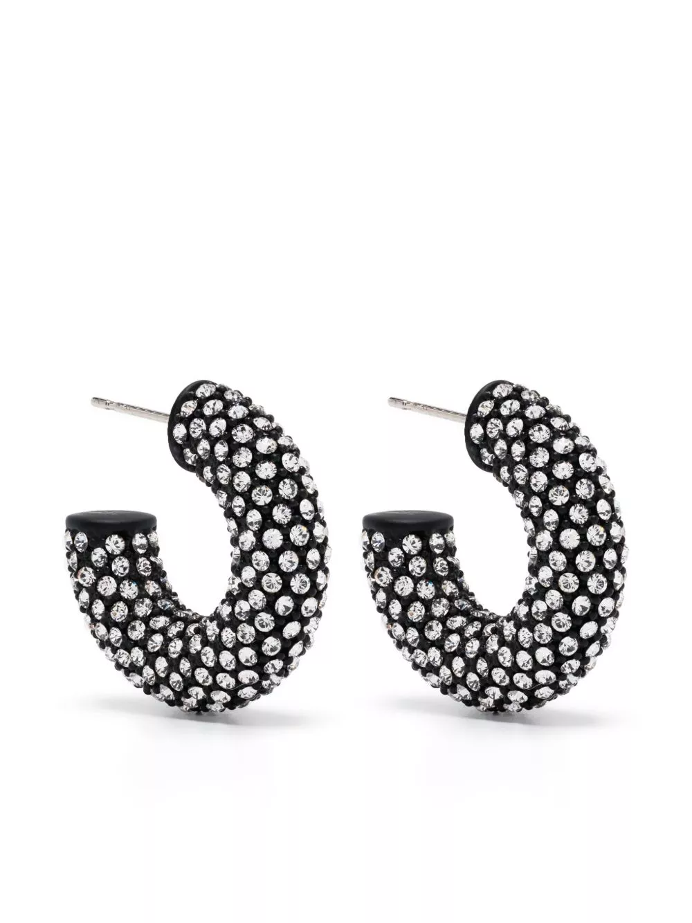 Cheap Amina Muaddi mini Cameron crystal-embellished hoop earrings Women 0203