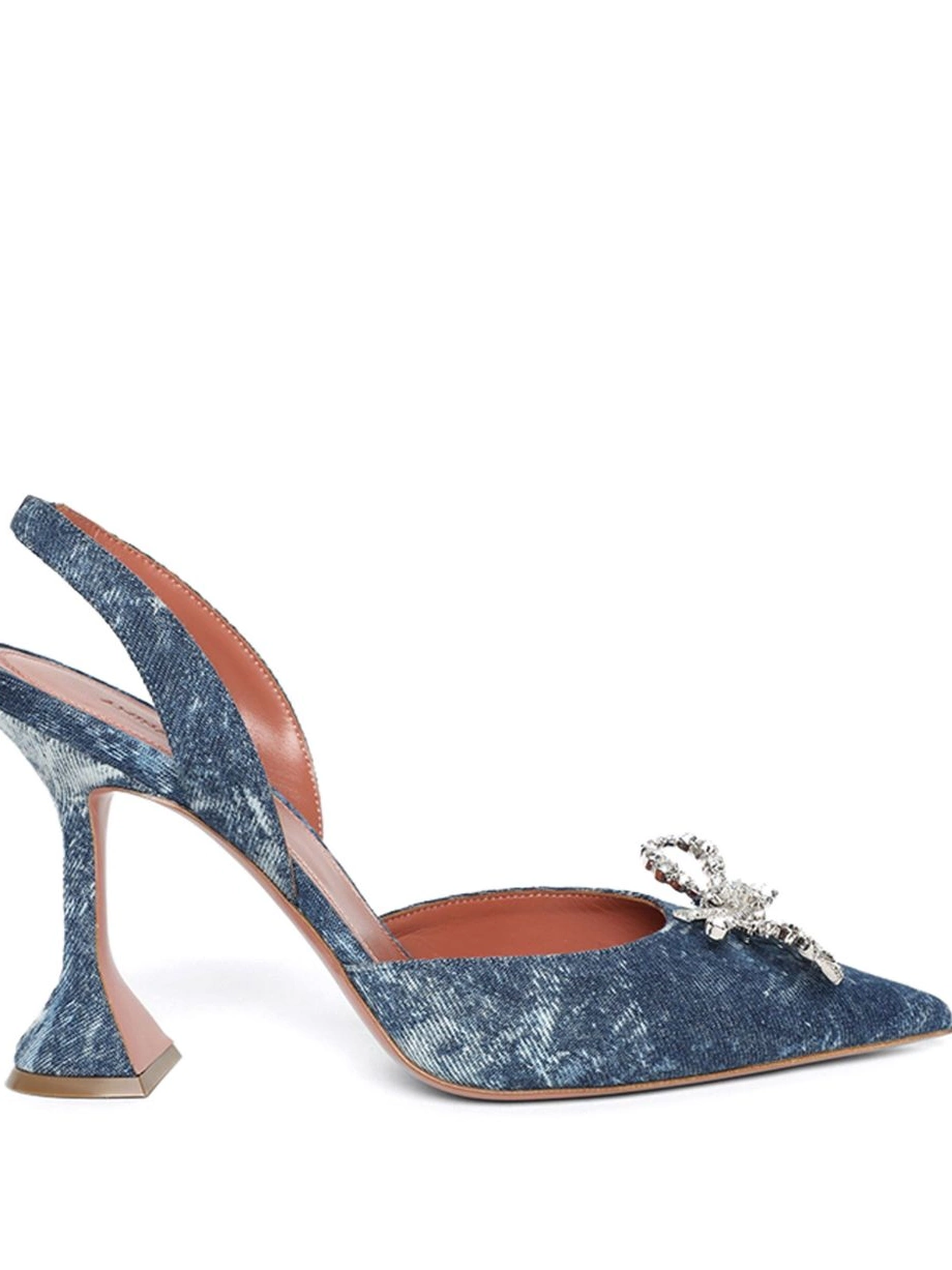 Affordable denim pumps Amina 110mm Muaddi Women slingback Rosie 0215