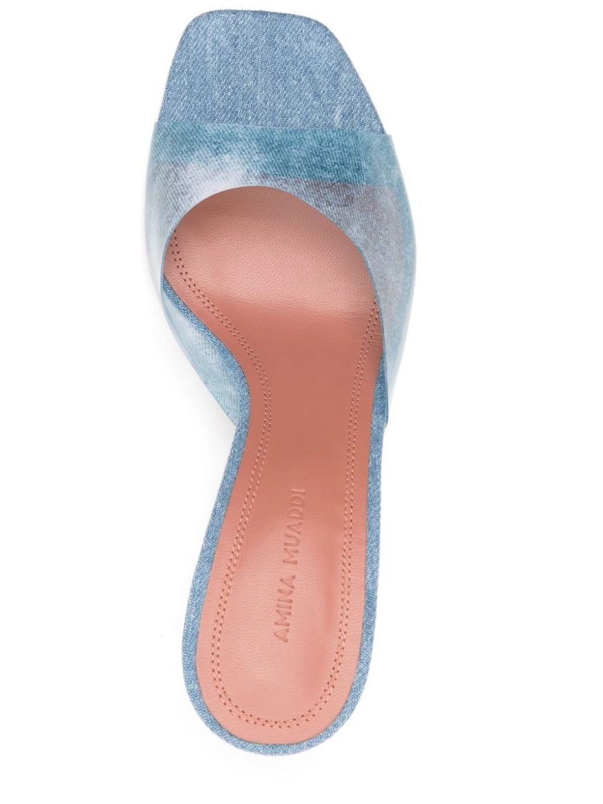 Affordable Women denim Glass mules 70mm Muaddi Amina Lupita 0221