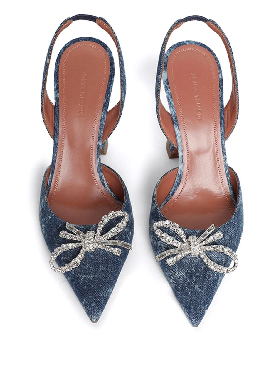 Affordable denim pumps Amina 110mm Muaddi Women slingback Rosie 0215