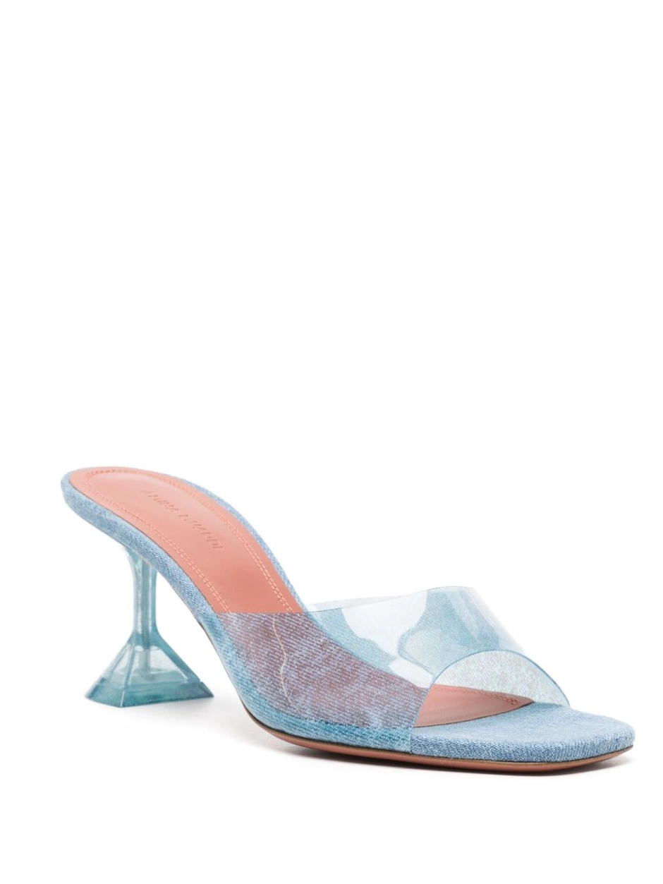 Affordable Women denim Glass mules 70mm Muaddi Amina Lupita 0221