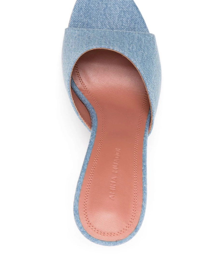 Affordable denim mules Amina Lupita Women 100mm Muaddi 0209