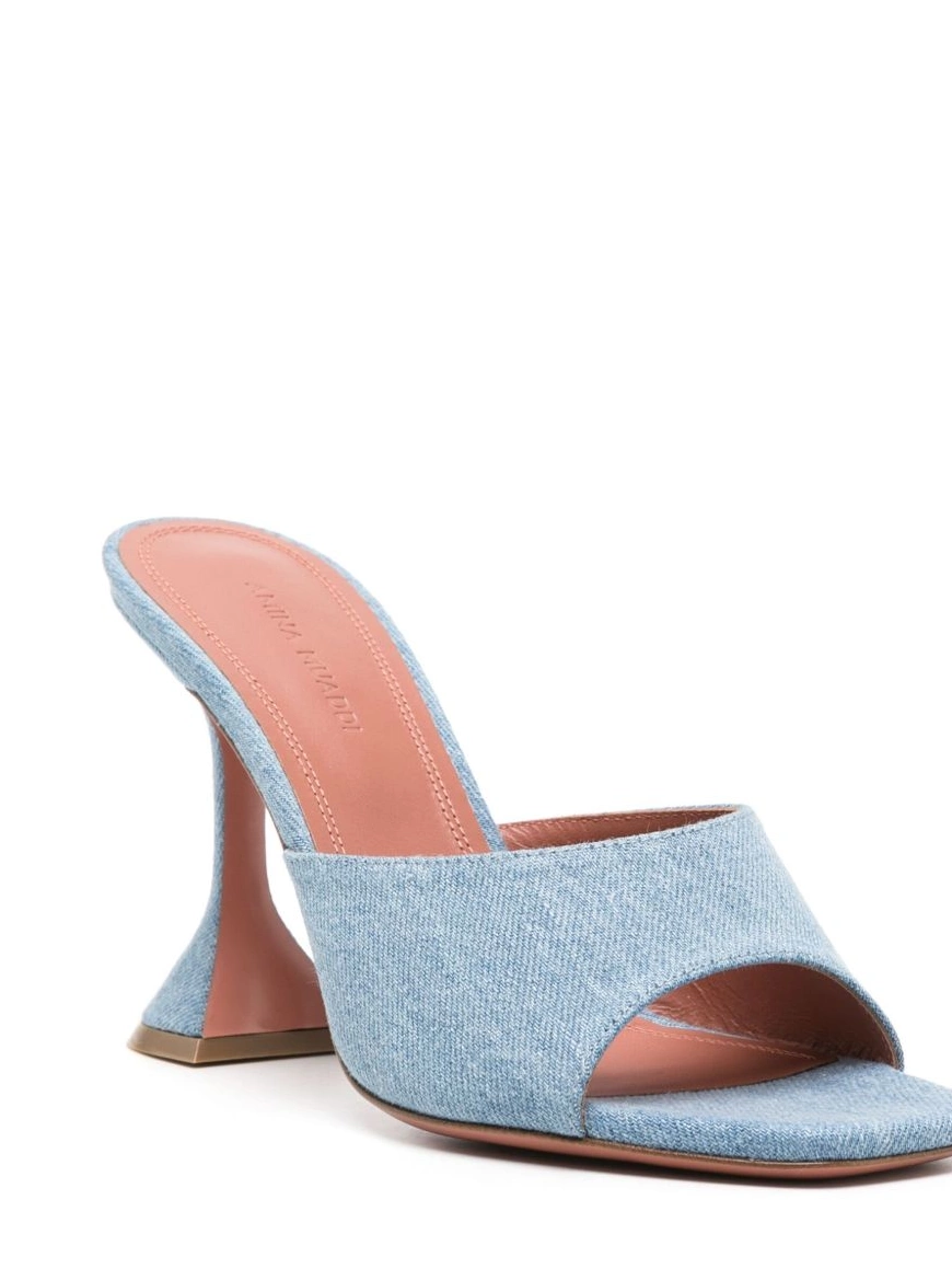 Affordable Amina denim Muaddi Women 100mm mules Lupita 0222