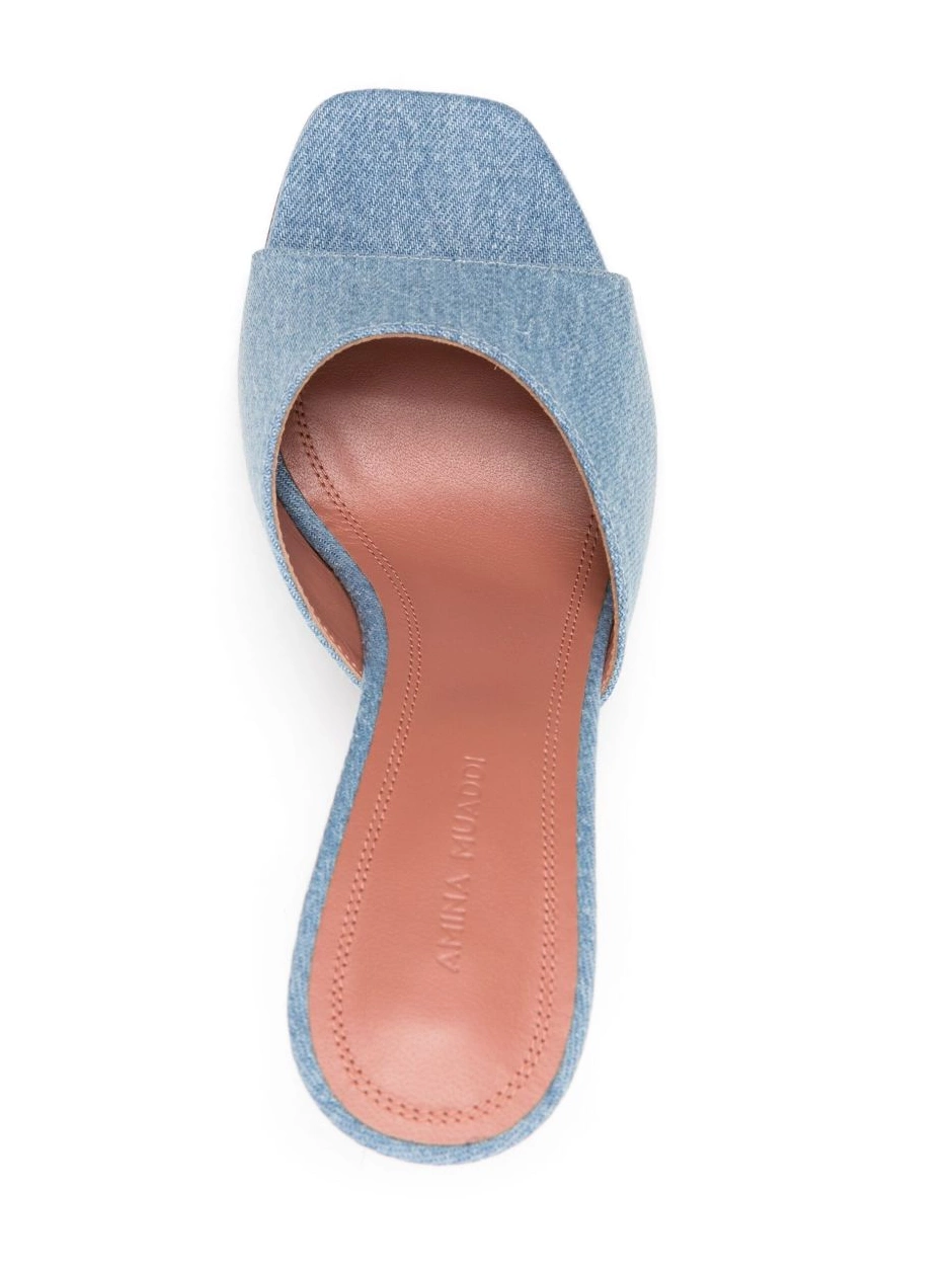 Affordable Amina denim Muaddi Women 100mm mules Lupita 0222