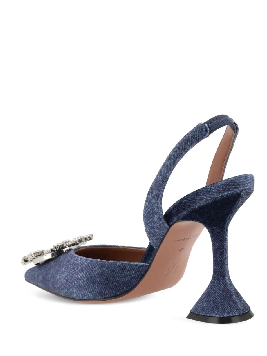 Affordable Muaddi Women pumps velvet denim Amina 0213