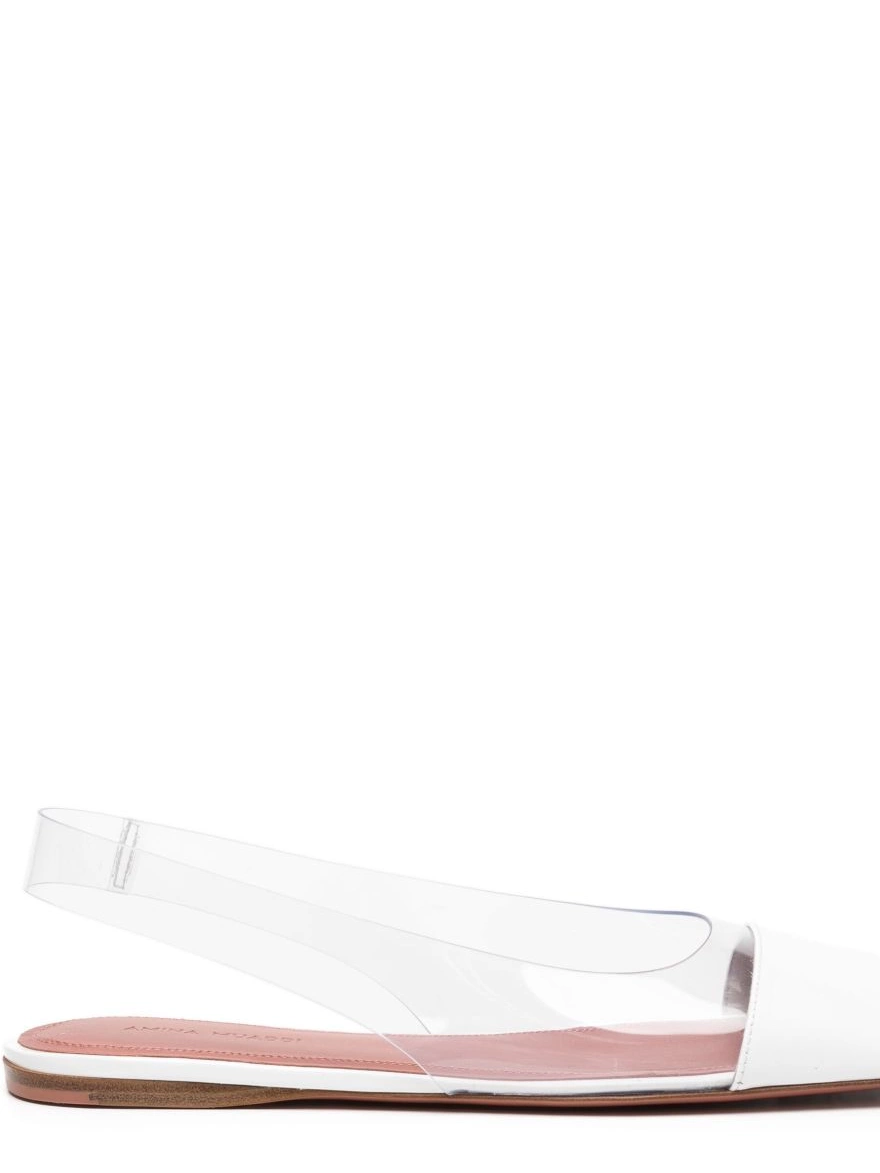 Affordable Women Muaddi transparent-design shoes slingback ballerina Amina 0214